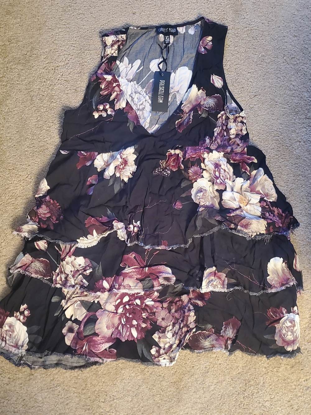 NWT Dolls Kill x Current Mood Floral Babydoll Dress Size XS